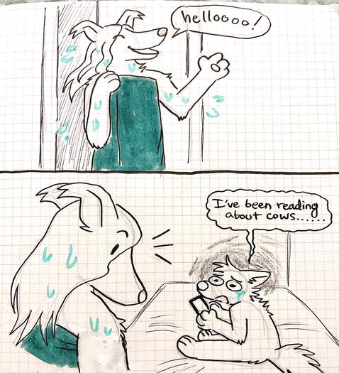 Journal page about cows 1