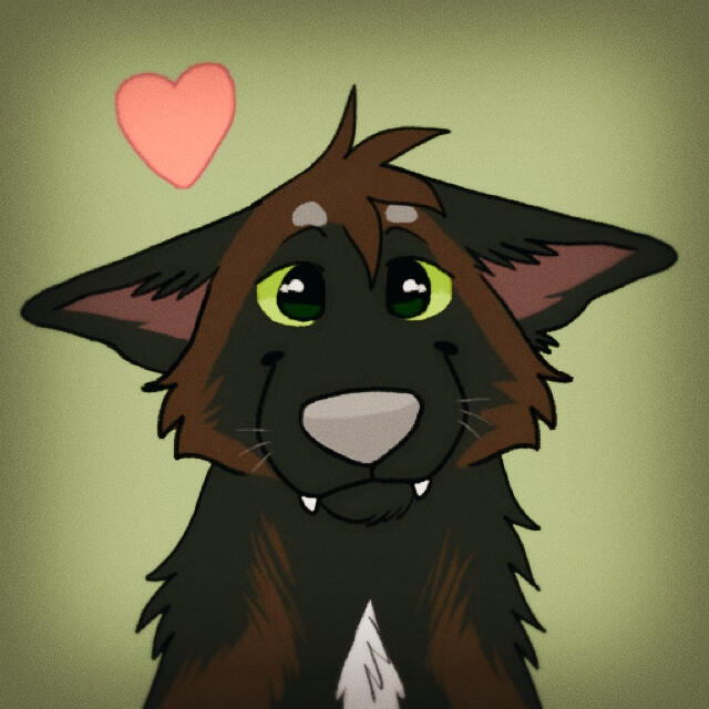 A wolf smiling cutely